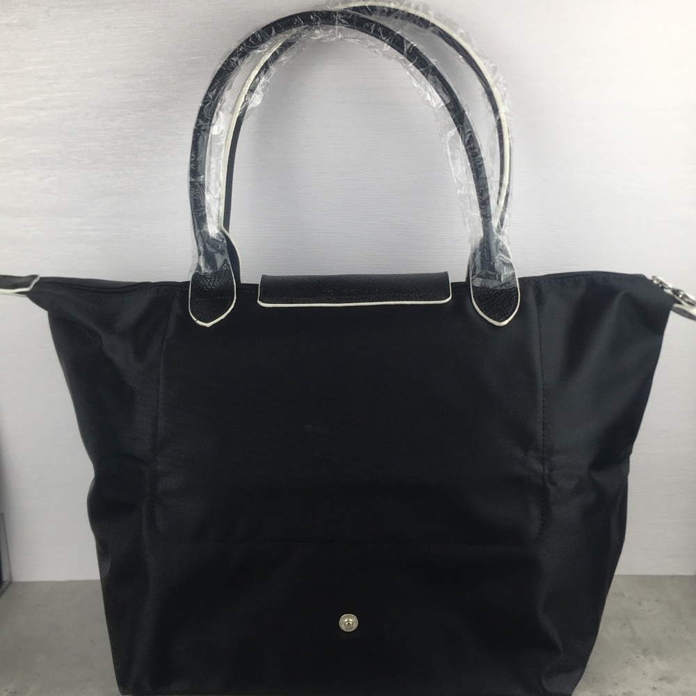 NWT Longchamp Le Pliage Original Large Shoulder Nylon Bag Tote IN NEW BLACK - Picture 8 of 13
